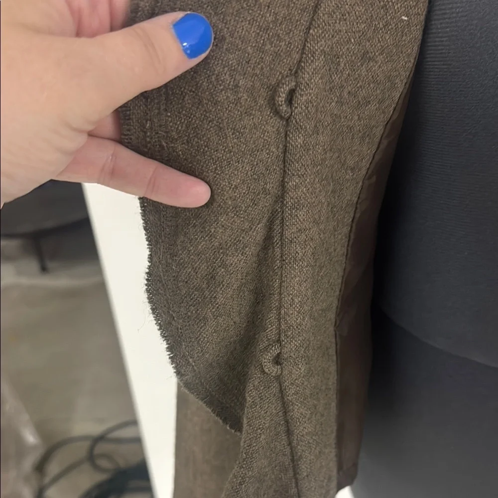 CaBi Brown Ruffle Front Wool Blazer - Picture 5 of 10